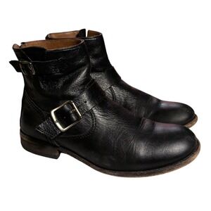 Frye Womens Tyler Engineer Boots Womens Size 8B Black Leather Biker Goth Alt